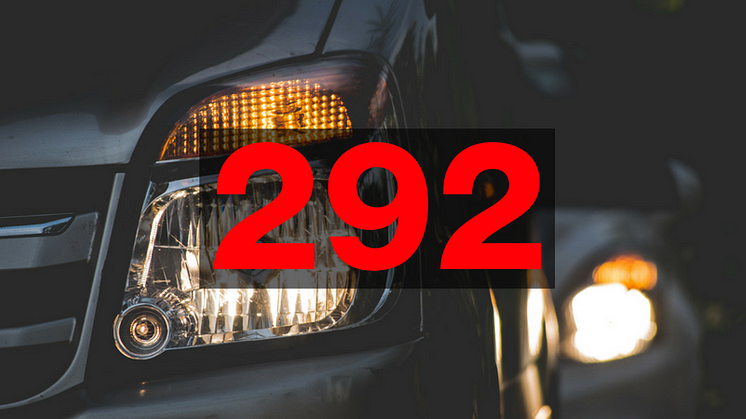 E6 mellan Vellinge och Helsingborg drabbades av 292 olyckor under 2017.