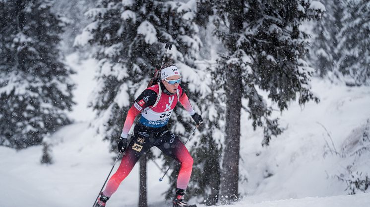 Jørgen Solhaug Sæter (Os IL) er en av juniorene som er klare for VM i Lenzerheide i Sveits. Foto: Sondre Eriksen Hensema/Norges Skiskytterforbund