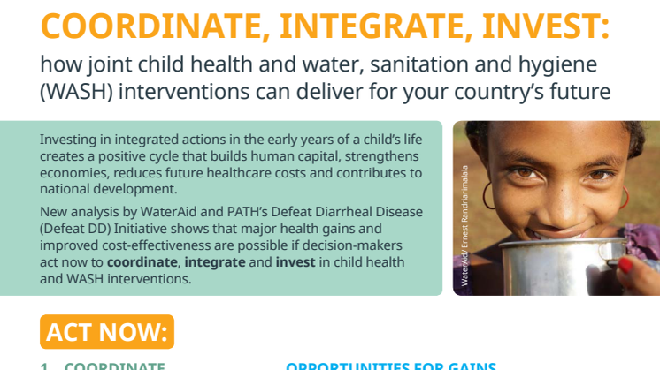 697 000 barns liv kan räddas varje år – visar ny forskning från WaterAid