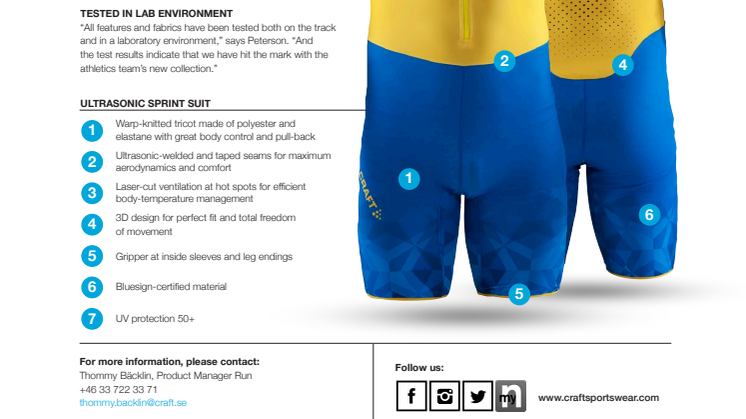 Craft infuses technical excellence into the Swedish Athletics' new super outfit