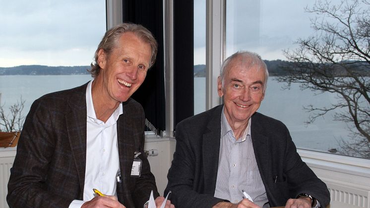 Per Einarsson, VD för Findity tillsammans med Bert-Inge Hogsved, VD för Hogia