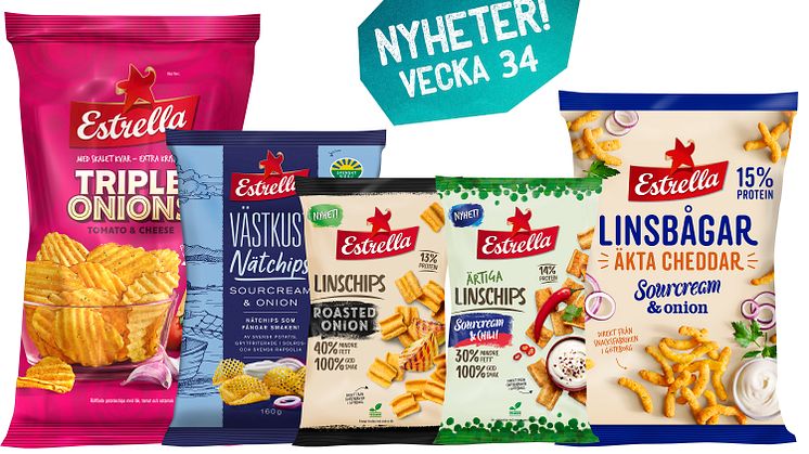 Nästa stora Linschipssuccé..? Ärtiga, Linsiga och Krispiga nyheter från Estrella!