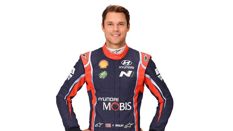Andreas Mikkelsen er klar for å representere Hyundai i VM i rally.
