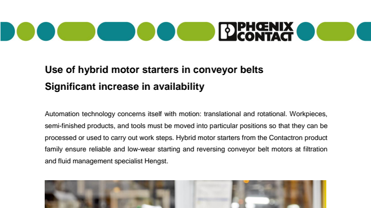 Use of hybrid motor starters in conveyor belts