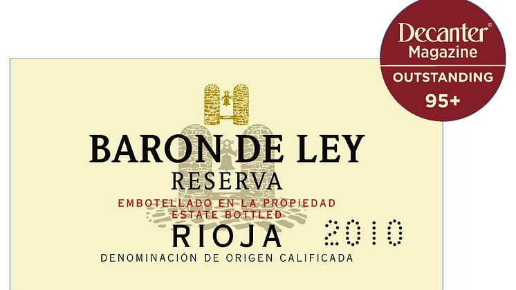 Baron de Ley Reserva 2010 vald till bästa Rioja av Decanter. 