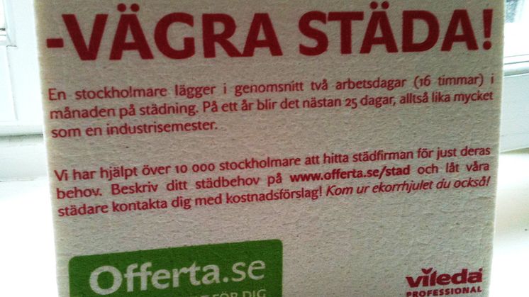 Offerta.se uppmanar stockholmare: ”Vägra städa”!