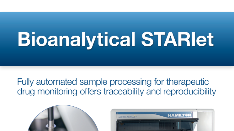 Bioanalytical STARlet; Fully automated sample preparation for LC MS in lockable Flip Tubes 