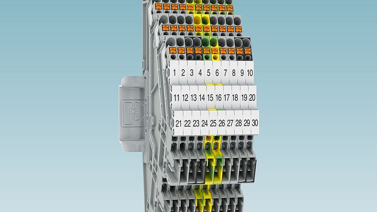 Pluggable terminal blocks with Push-in connection and diagonal design