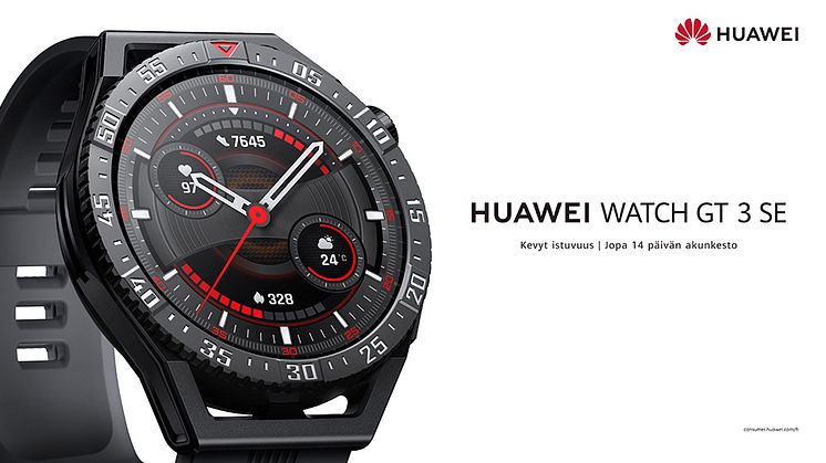 Kevyt ja monipuolinen kello kahden viikon akunkestolla – Huawei Watch GT 3 SE saapui Suomeen