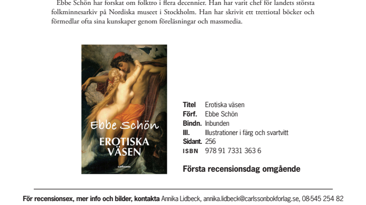 Ny bok: Erotiska väsen 