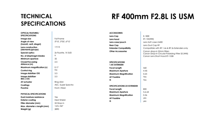 RF 400mm F2.8L IS USM_PR Spec Sheet.pdf