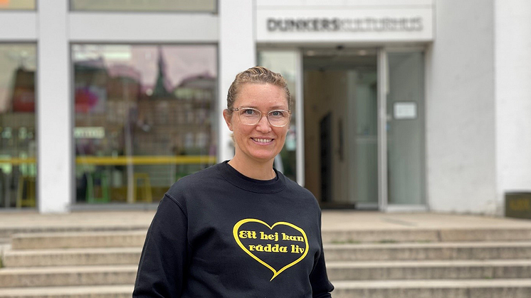 Therese Richardsson, samordnare för suicidprevention och psykisk hälsa på Helsingborgs stads socialförvaltning. Foto: Elvira Söderberg.