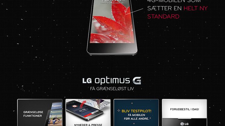 LG SØGER KREATIVE TESTPILOTER TIL SUPERTELEFONEN OPTIMUS G