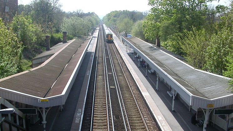 Burgess Hill station's new platform canopies