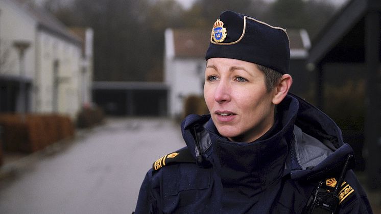 Polisinspektör Malin Rantzow är en av dem som medverkar i kampanjfilmerna mot bostadsinbrott. 