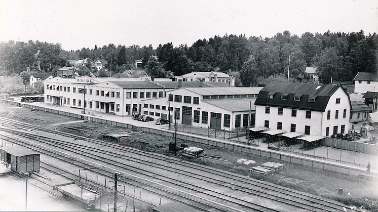 Bergbolagens anläggning i Lindesberg på 1940-talet. Bildkälla: Lindesbergs kulturhistoriska arkiv, Tillväxtförvaltningens kulturenhet.