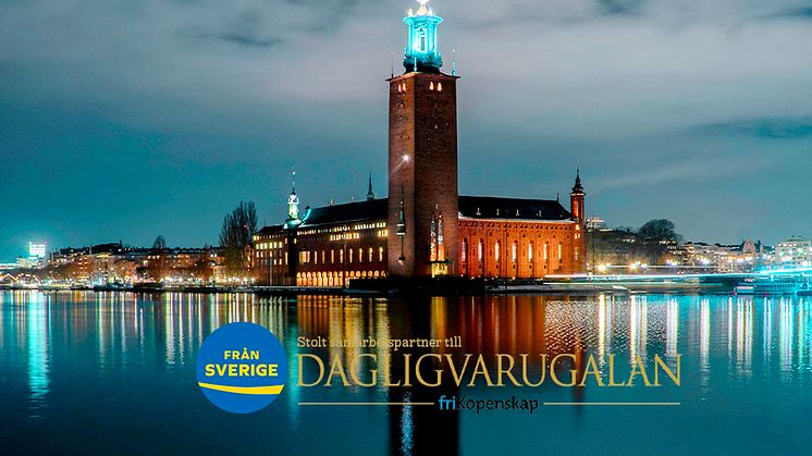 Ursprungsmärkningen Från Sverige har glädjen att för tredje året presentera en festlig galamiddag av svenska råvaror vid Dagligvarugalan 2020 i Blå Hallen den 8 oktober.