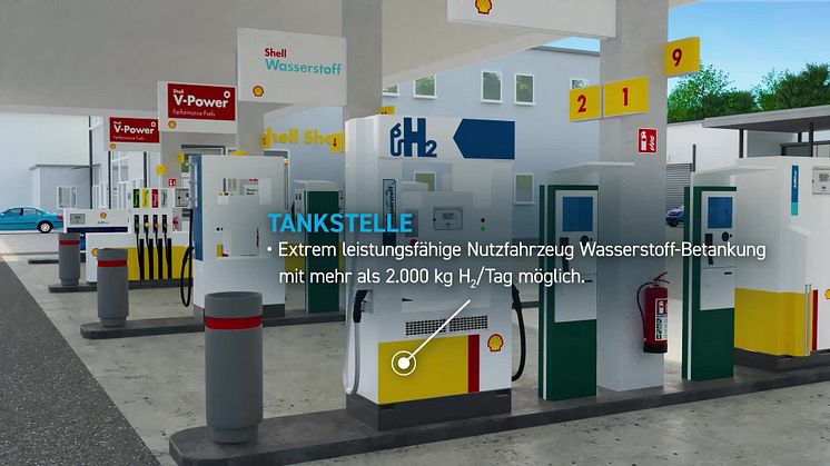 Mobility Hub mit einer der leistungsstärksten H2-Tankstellen Europas mit E-Ladepark und Multi-Fuel-Angebot 