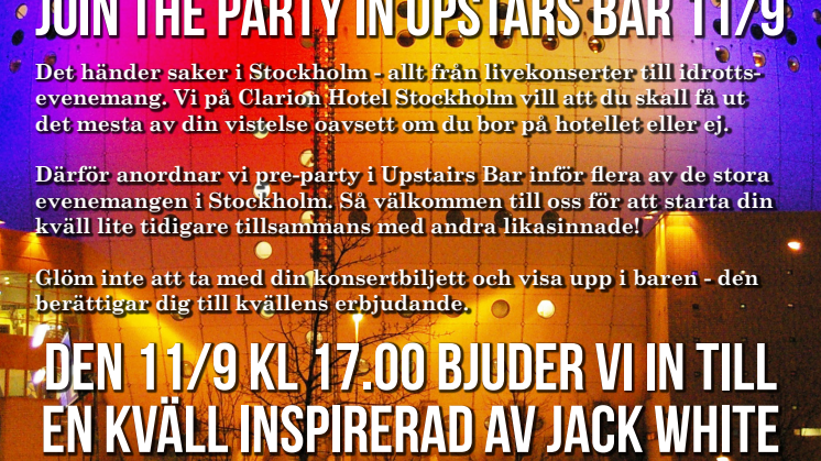 Jack White på Clarion Hotel Stockholm