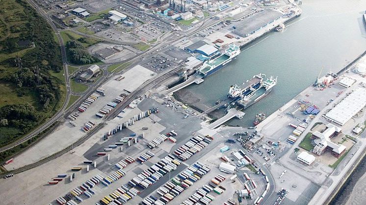 Heysham är den första brittiska terminalen som Hogia levererar terminalsystem till.   Bild: Peel Ports