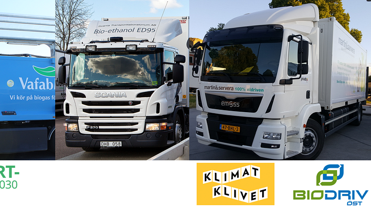 BioDriv Öst storsatsar på näringslivets omställning till fossilfria transporter