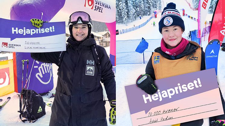 Astrid Hedin och Lucas Kongsholm vinner Svenska Spels Hejapris - Delar prispengar med klubben