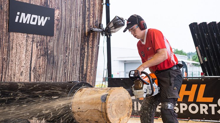 Den danske TIMBERSPORTS®-atlet Bo Andersen sigter efter en podieplads ved Nordic Cup 2023.