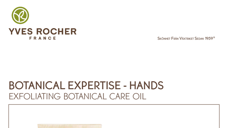 Pressinformation om Exfoliating Botanical Care Oil