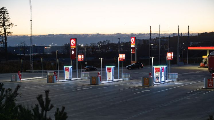 Circle K beviljas nytt stöd – och ökar därmed expansionen på laddning för tung trafik