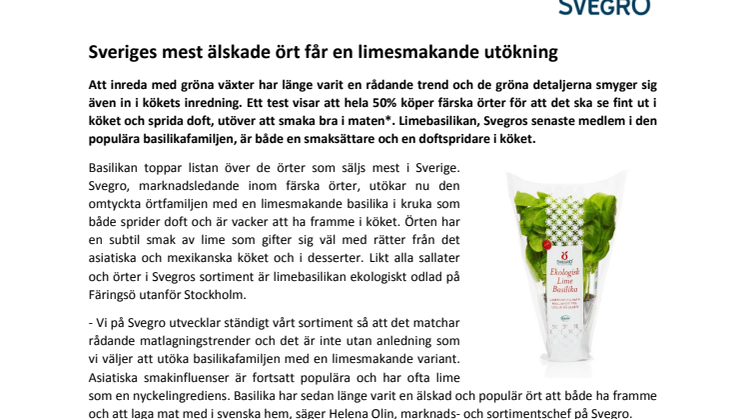 Sveriges mest älskade ört får en limesmakande utökning