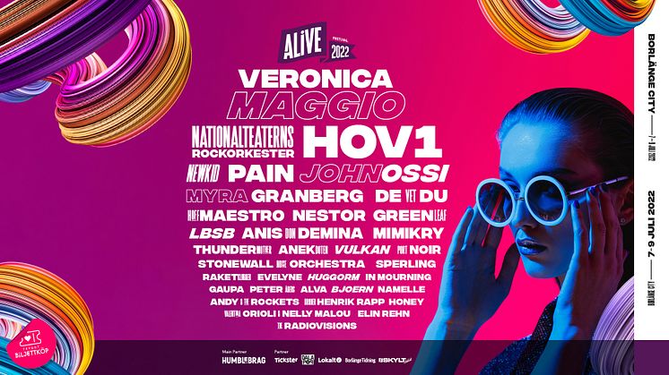 Alive Festival 2022 - affisch - slutversion alla akter - FB banner