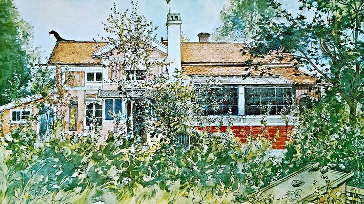 ”Det är resultatet av pysslande med stugan, jag nu i bild vill visa för er andra, av vilka somliga ha större stugor än jag har, och somliga endast luftslott", skrev Carl Larsson.