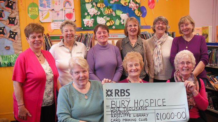 Crafty library users’ ‘grand’ gift to Bury Hospice