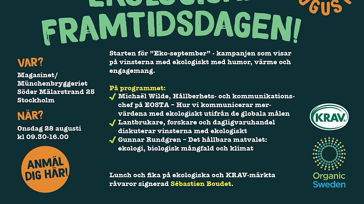 Ekologiska Framtidsdagen 28 augusti 2019