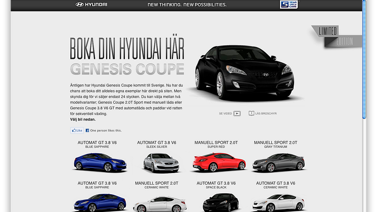 Hyundai lanserar ny sportcoupé med försäljning via nätet