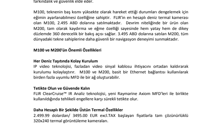 FLIR: Geceleri Navigasyon Artık Çok Daha Kolay