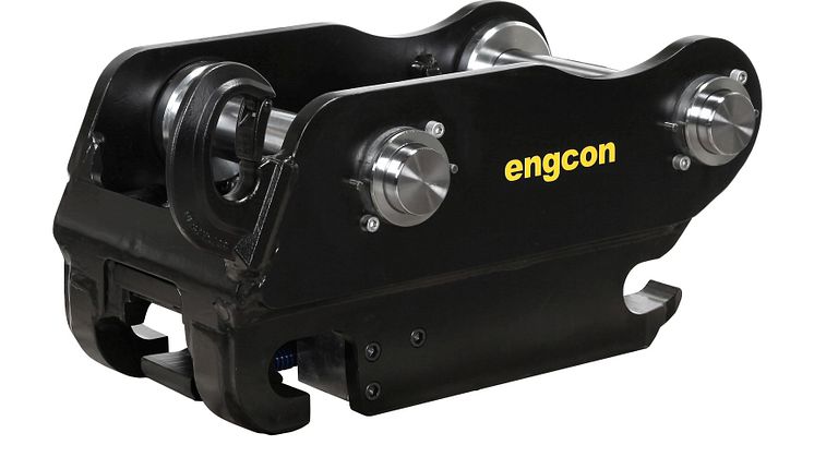Engcon går helt over til sitt egenutviklede og sikre redskapsfeste Q-Safe