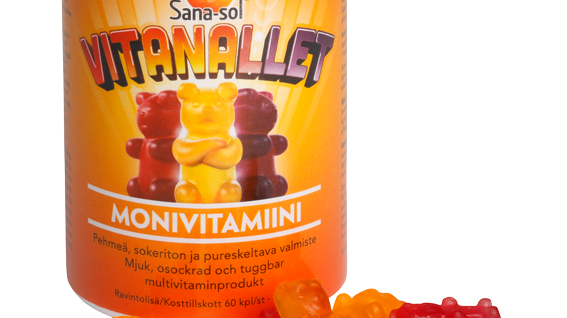 ​Sana-sol Vitanallet -monivitamiini tekee vitamiinien ottamisesta hauskaa