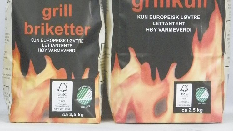 Svanemerket grillkull og grillbriketter fra Coop