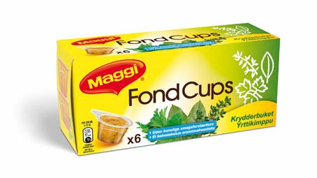 MAGGI Fond Cups -kuutioiden tuoteperheeseen uusia yrttisiä makuvivahteita