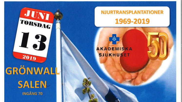 Program för 50-årsfirande av njurtransplantationer 13 juni 