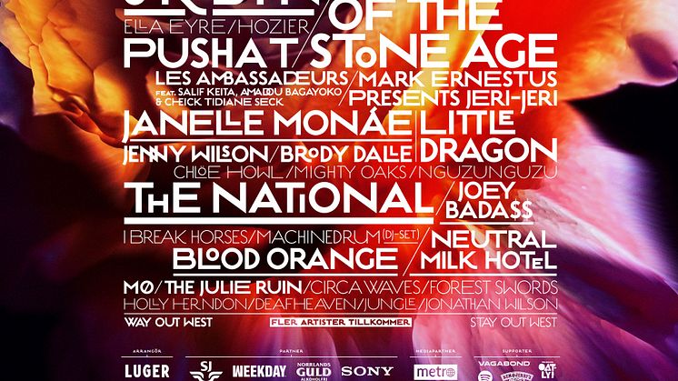 Little Dragon, Les Ambassadeurs, Hozier m.fl. till Way Out West