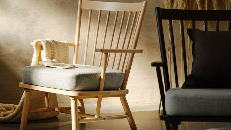 IKEA forårsnyheder PERSBOL stol i birk, natur eller sort, 1799 DKK