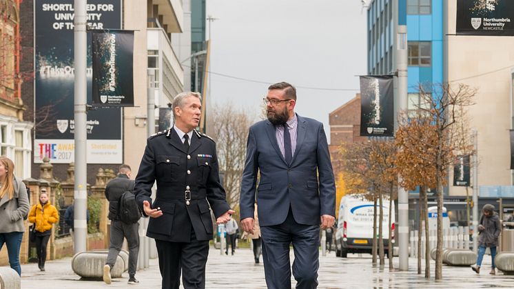 Northumbria Police Chief Constable Winton Keenen and Northumbria University Deputy Vice-Chancellor Professor Peter Francis