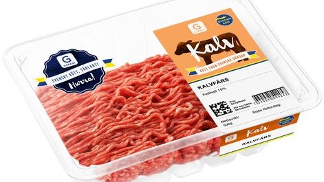 Axfood återkallar 225 kg kalvfärs