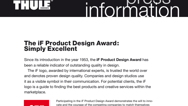 The iF Design Award: Simply Excellent