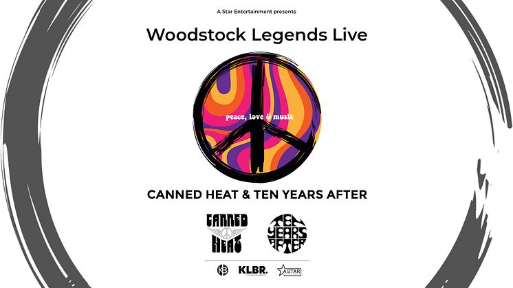 Canned Heat och Ten Years After besöker Sverige i oktober med deras ”Woodstock Legends Live”. 
