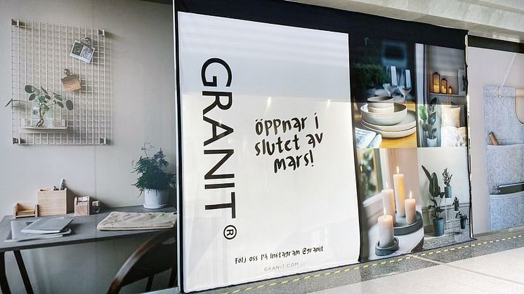Den nya GRANIT-butiken i Asecs, Jönköping öppnar den 24 mars.