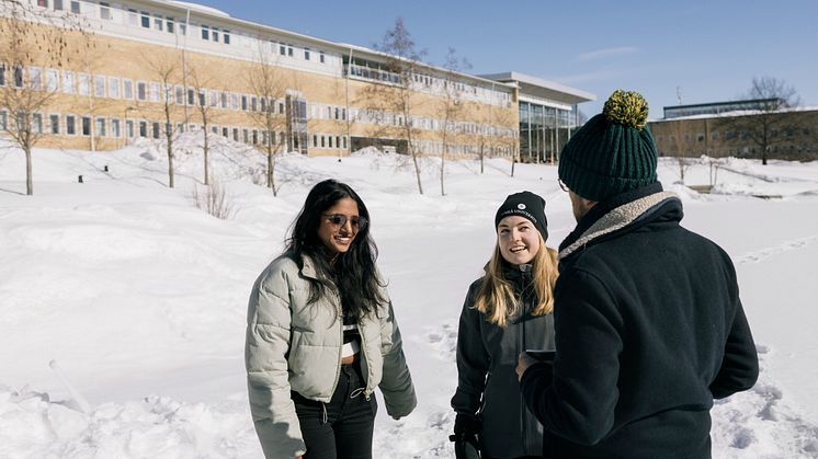 I den senaste International Student Barometer (ISB) rankas Umeå universitet som nummer ett av alla deltagande universitet i världen i flera kategorier. Bild från campus i Umeå. Fotograf: Malin Grönborg.