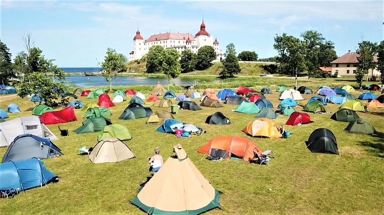 Alla varianter av tält gick att beskåda i helgen utanför Läckö Slott.